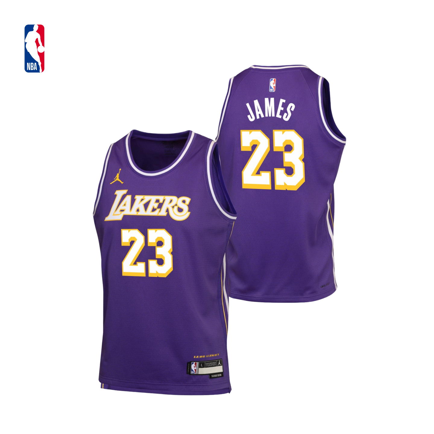 Nike/耐克官方NBA大童男洛杉矶湖人勒布朗詹姆斯速干篮球服球