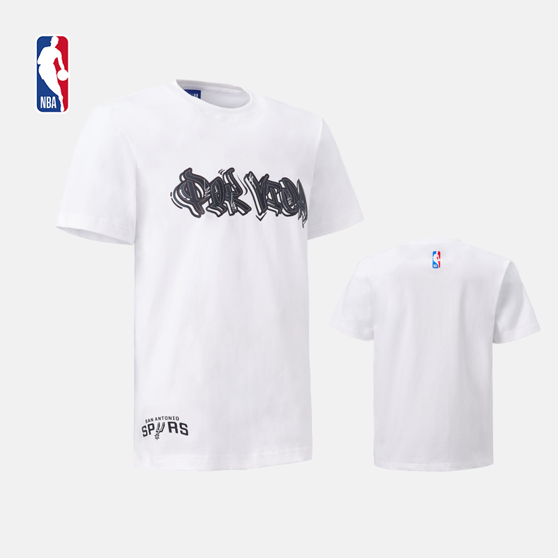 slogan系列宽松圆领T恤-马刺