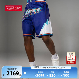 JustDon联名爵士队短裤 Mitchell&NessNBA官方正品 复古球裤