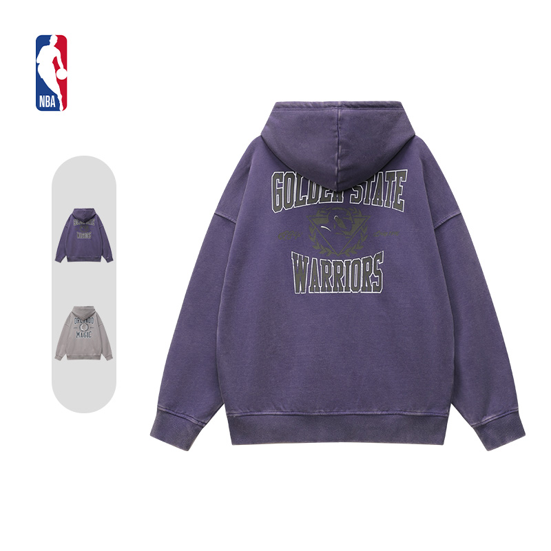 Mitchell&NessNBA勇士/魔术Lifestyle男早秋新品潮流街头连帽卫衣