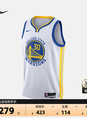 NBA官方Nike耐克勇士队库里男子SW版球衣运动速干透气背心篮球服