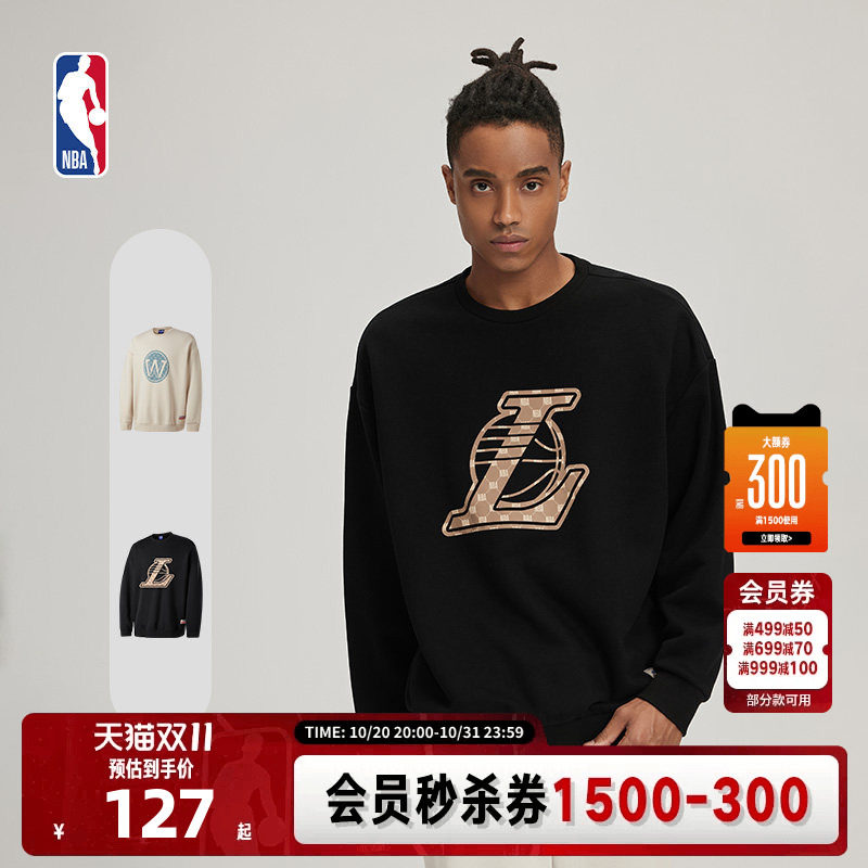 NBA官方正品湖人/勇士篮球生活系列男女同款早秋圆领卫衣上衣