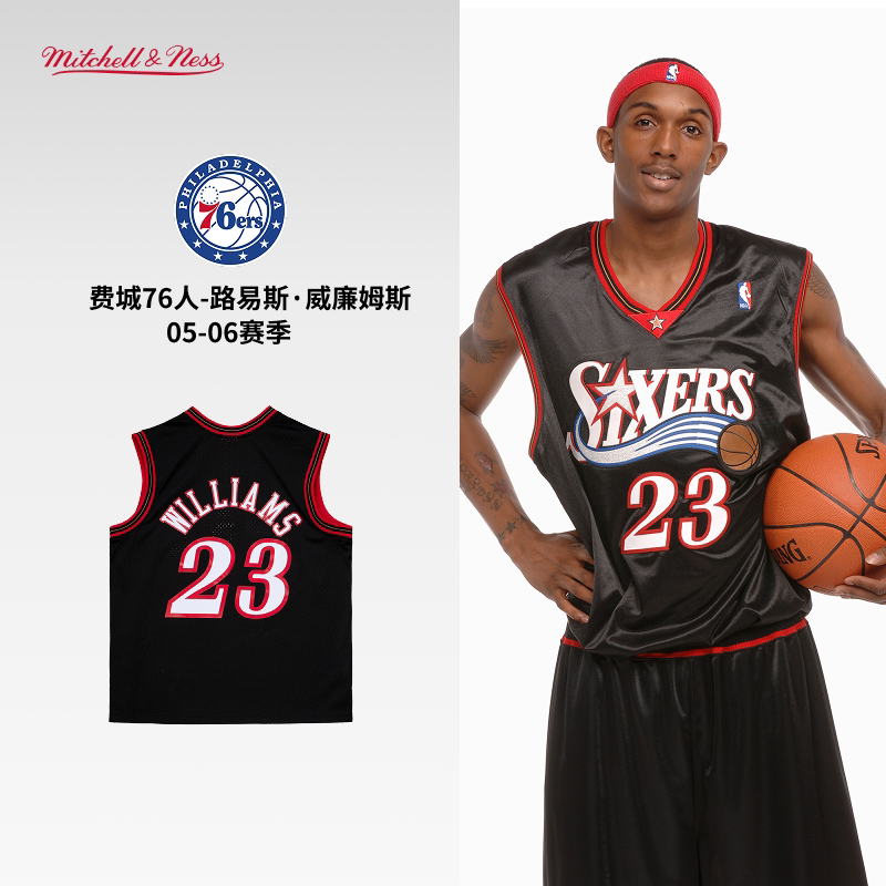 NBA官方76人威廉姆斯速干篮球服