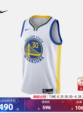 NBA官方Nike耐克勇士队库里男子SW版球衣运动速干透气背心篮球服