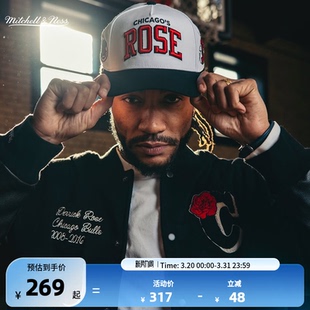 NBA官方MITCHELL&NESS罗斯同款 芝加哥公牛百搭弯沿帽 退役仪式