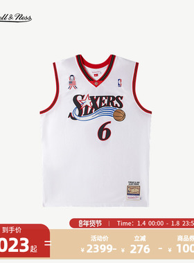 【新年送礼】NBA Mitchell&Ness全明星艾弗森02AU复古球衣篮球服