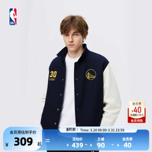 NBA官方杜兰特杨瀚森春秋保暖夹克复古港风潮流休闲外套上衣男女