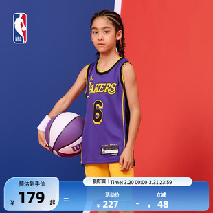 NBA官方正品 NIKE耐克透气运动网眼大童篮球服球衣湖人队詹姆斯