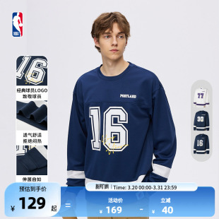 T恤男女同款 NBA官方正品 东契奇长袖 库里 街舞风冰球服杨瀚森