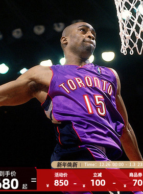 Mitchell&NessNBA官方猛龙/卡特复古球衣99-00赛季SW版篮球服