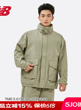New Balance NB男款隐藏式帽子P棉服保暖户外登山外套AMJ25008