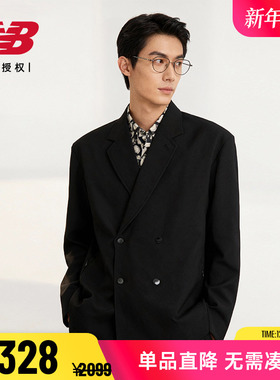 New Balance NB Grey男款休闲日系双排扣休闲西服黑色JMJL1512