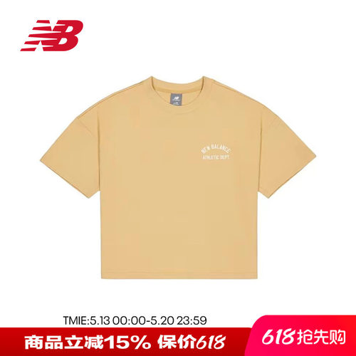 NB女款休闲百搭针织圆领透气半袖