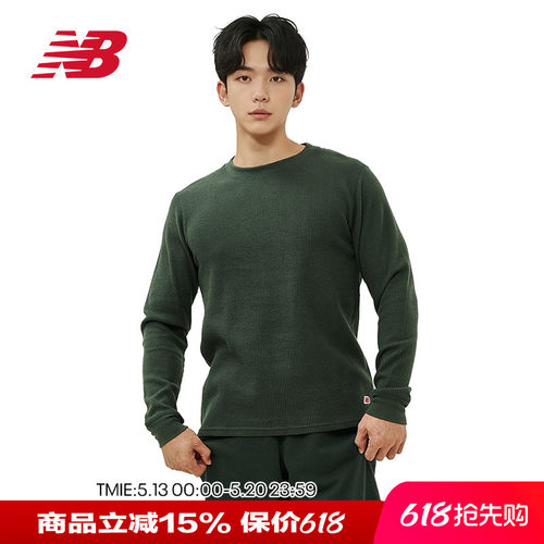 NB男款运动休闲针织长袖T恤