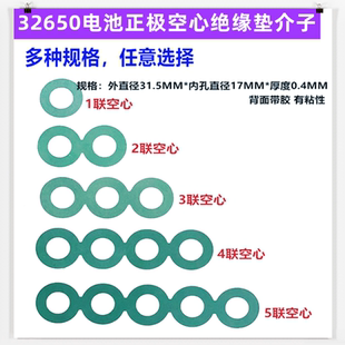 1节32650青稞纸32650电池组专用绝缘背胶垫片32700单联空心绝缘贴