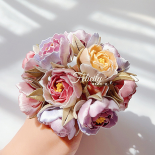 非遗缠花手捧花材料包新娘手捧玫瑰花束新婚礼婚庆diy手工礼物