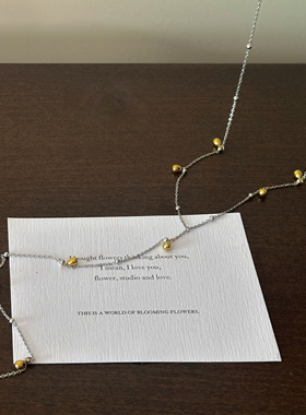 734钛钢y字毛衣链加长锁骨链性感高级欧美金银拼色长项链 白金色