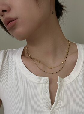 低调杨采钰同款钛钢项链