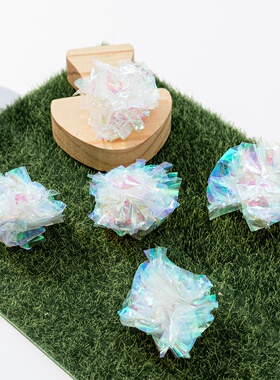 亚马逊新款白色响纸球猫咪发声玩具耐咬互动仙女造型厂家直销