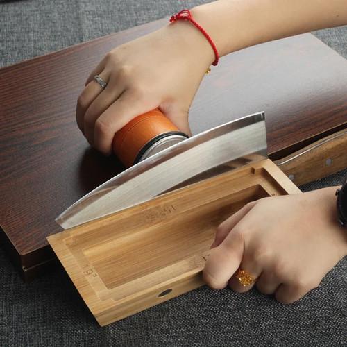 船形滚轮家用多功能厨房菜刀剪刀快速滚筒磨刀器磨刀石防滑底座