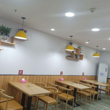 铁艺牛角椅组合主题餐厅饭店奶茶小吃商用快餐桌椅经济型面馆烧烤