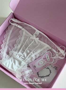 indulgeme夏日颂歌*少女高开叉性感蕾丝内裤女夏薄款低腰三角裤