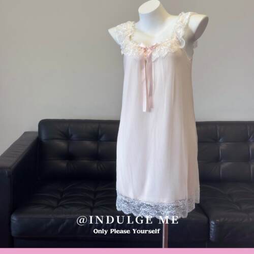 indulgeme甜美芙朵*法式吊带裙女甜美少女莫代尔花边亲肤纯欲睡裙