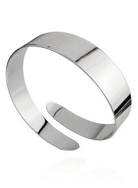 indulgeme 臂环 几何金属臂环个性夸张银色反光手镯