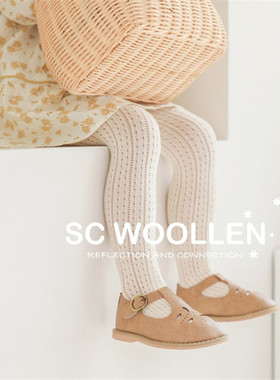 澳洲 SC Woollen 儿童连裤袜夏薄款公主戴蒙德女童白色洋气打底裤