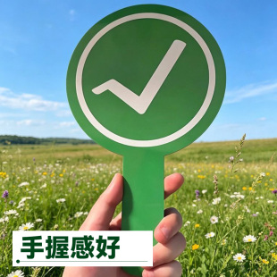 双面对错举手牌打勾打叉牌子对号错号牌正反牌桃黑黑同款打卡拍照