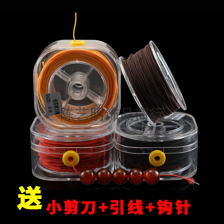 透明盒佛珠线 文玩包芯弹力线皮筋线金刚DIY串珠绳紫檀手链手串绳 Изображение 1 透明盒佛珠线 文玩包芯弹力线皮筋线金刚DIY串珠绳紫檀手链手串绳 Изображение 1