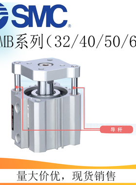SMC薄型气缸带导杆型CQM/CDQM系列32/40/50/63-5-10-15-20-25-30