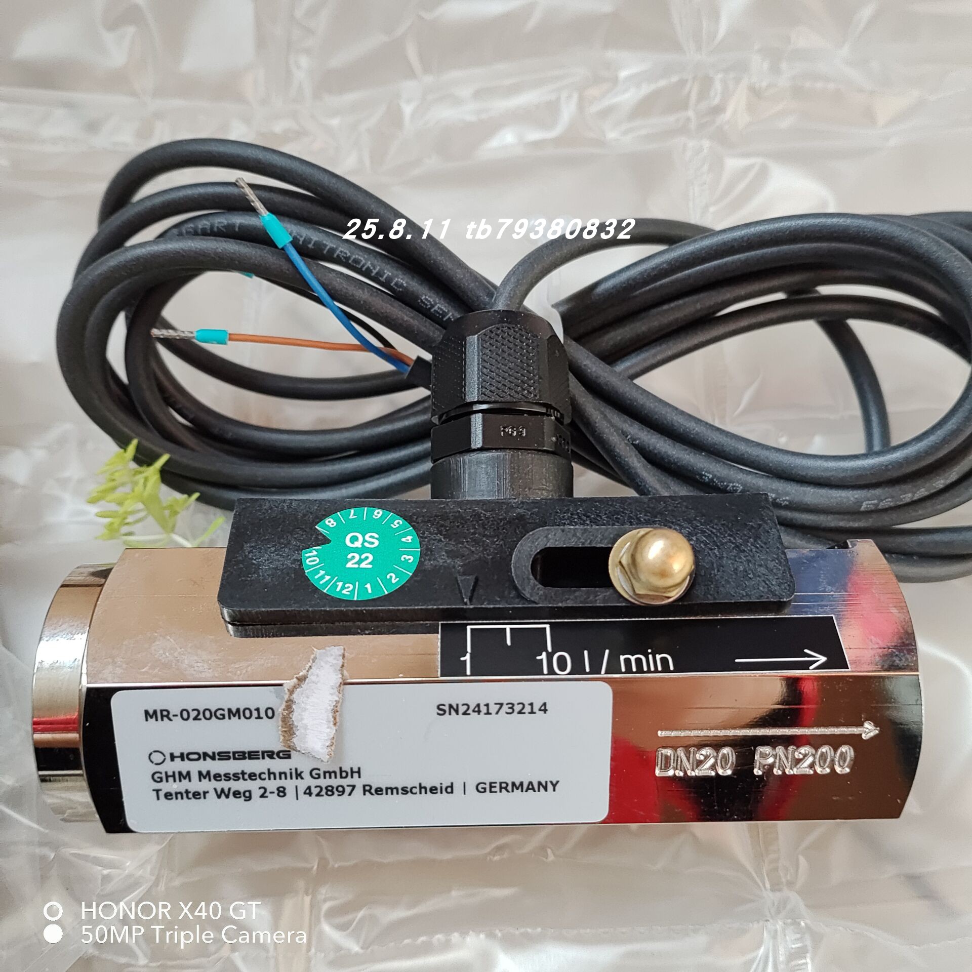 HonsbergMR1K-020GM010流量开关