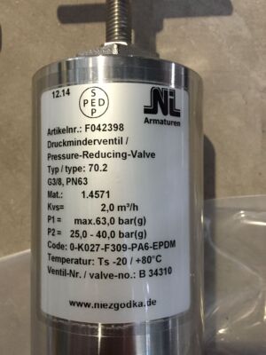 代购 NIEZGODKA 70.2-G3/8  Artikelnr.F042398  typ: 70.减压阀