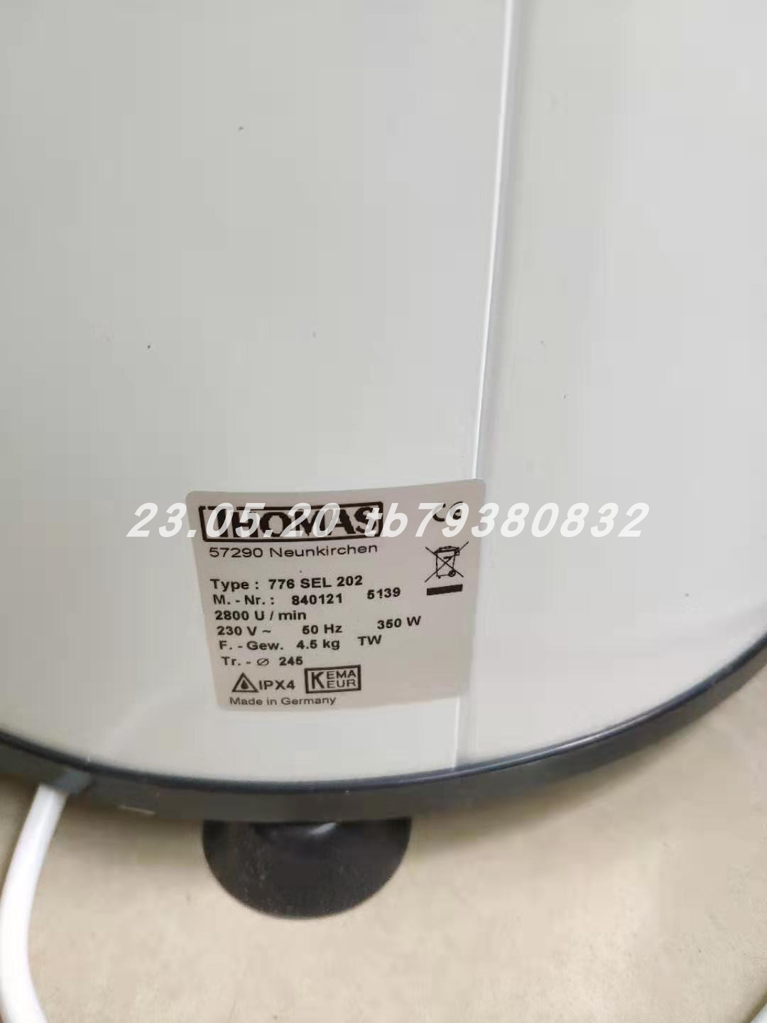 德国THOMAS 776SEK 197高速脱水机776 SEK197