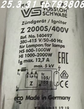 Vossloh-Schwabe LN36.149整流器Z2000S 380v-415V 140497