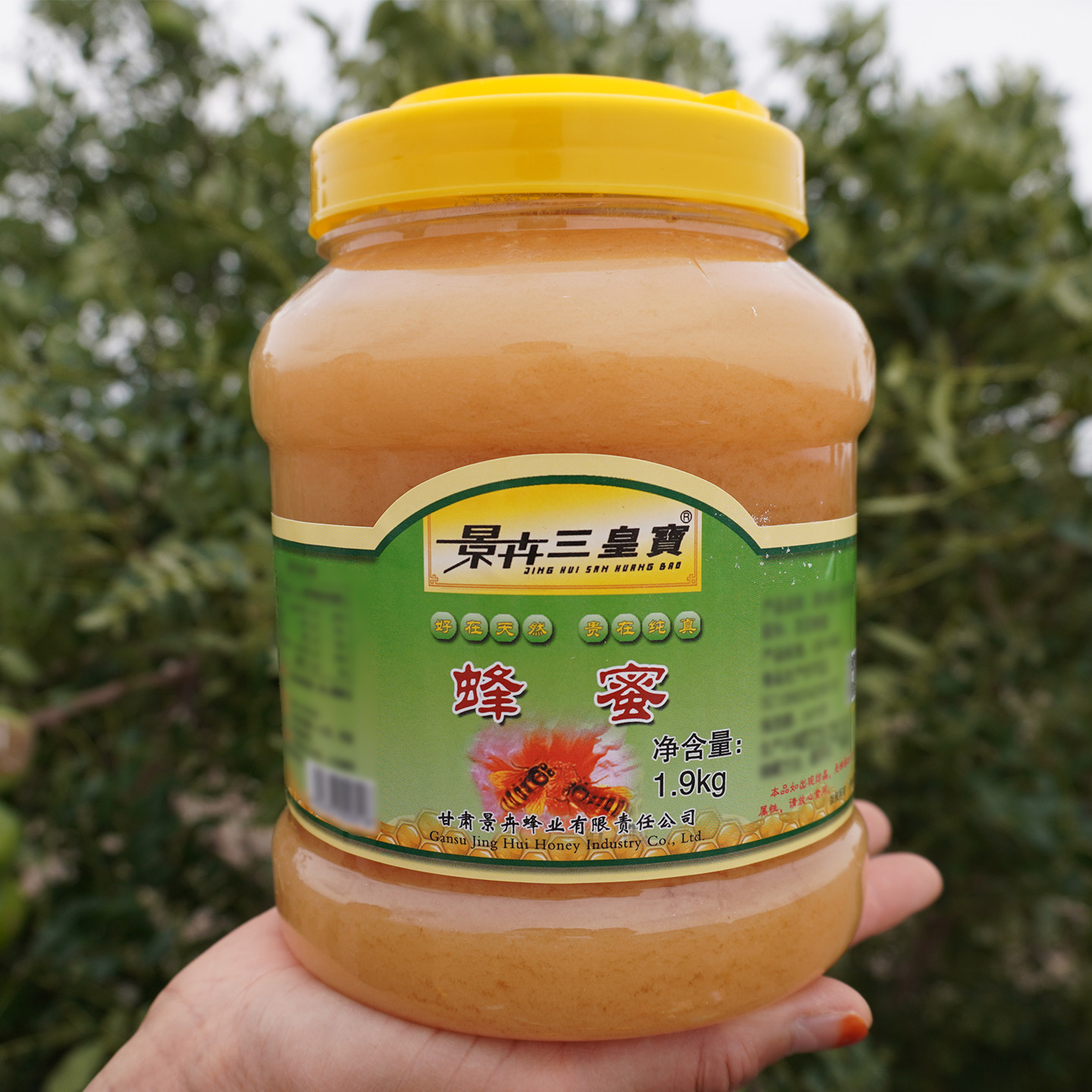 甘肃白银景泰景卉三皇宝蜂蜜1.9kg/瓶