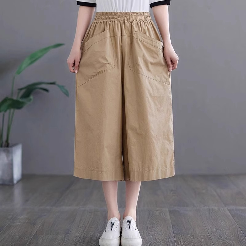 清仓捡漏休闲阔腿棉裤女大码小个子宽松直筒百搭七分中年妈妈裤子,女装/女士精品,大码裤装,淘宝优惠券,粉丝福利购,淘宝优惠卷