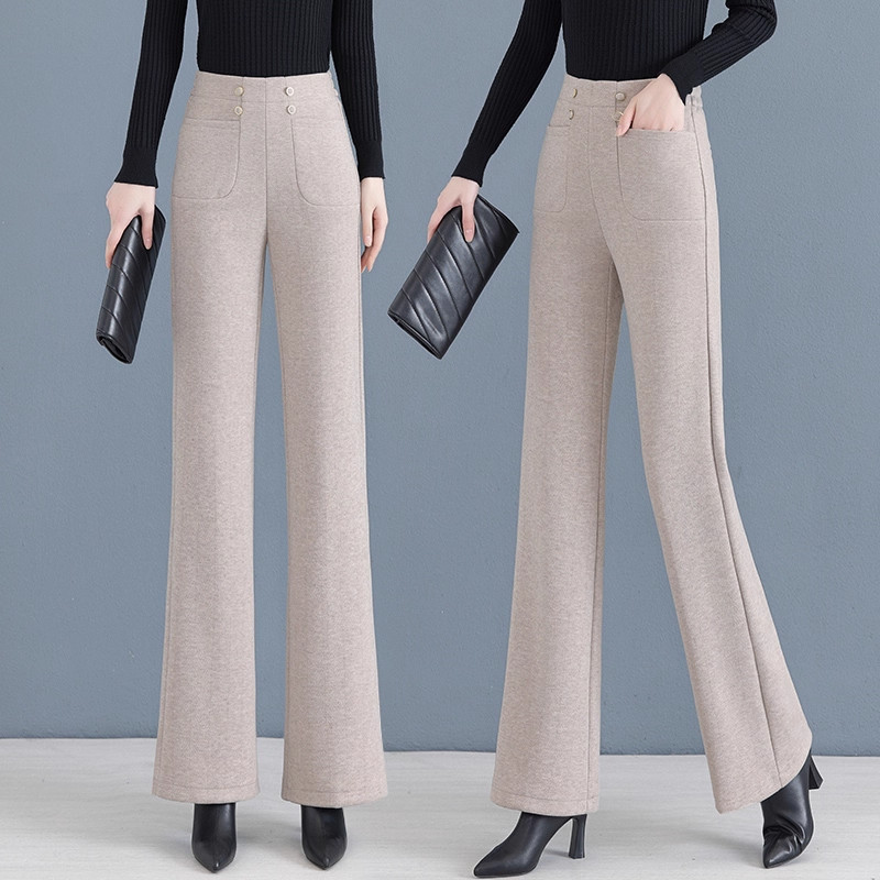 清仓捡漏高腰微喇裤女加绒毛呢裤大码中年妈妈加厚高腰直筒阔腿裤,女装/女士精品,大码裤装,淘宝优惠券,粉丝福利购,淘宝优惠卷