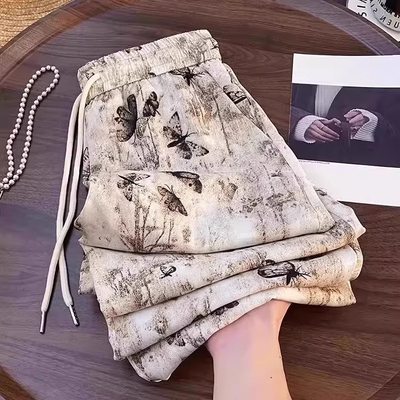 宽松高腰垂感大码小个子直筒裤女