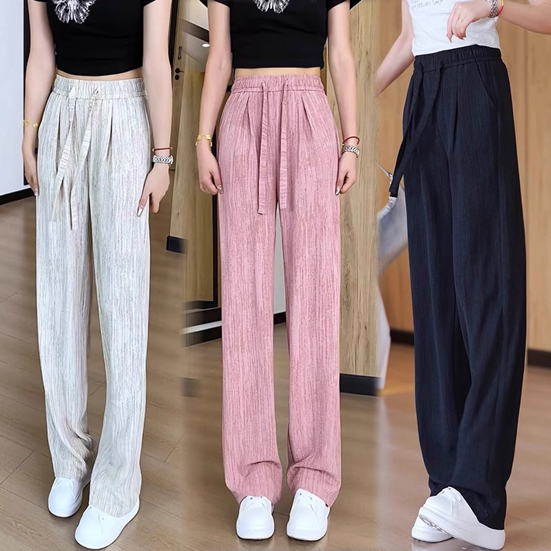 清仓捡漏天丝棉麻阔腿裤女大码小个子高腰垂感亚麻直筒慵懒拖地裤,女装/女士精品,大码裤装,淘宝优惠券,粉丝福利购,淘宝优惠卷