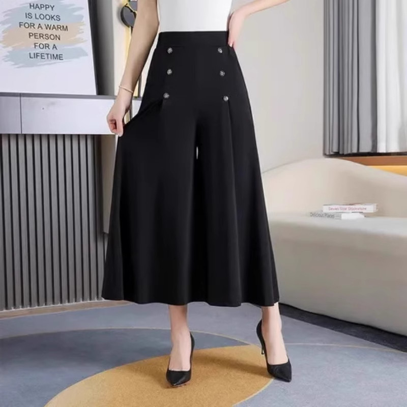 清仓捡漏裙裤女夏季薄款冰丝大码阔腿九分裤高腰垂感中年妈妈裤子,女装/女士精品,大码裤装,淘宝优惠券,粉丝福利购,淘宝优惠卷