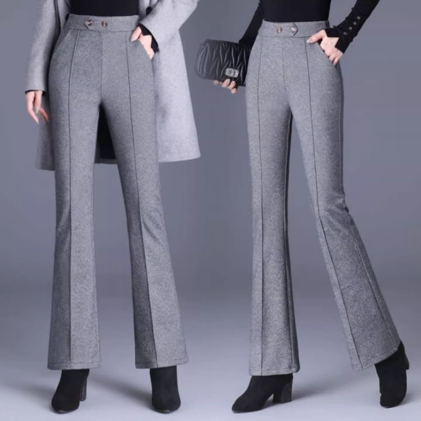 清仓捡漏加绒加厚微喇裤女士秋冬妈妈裤子高腰显瘦时尚保暖休闲裤,女装/女士精品,大码裤装,淘宝优惠券,粉丝福利购,淘宝优惠卷