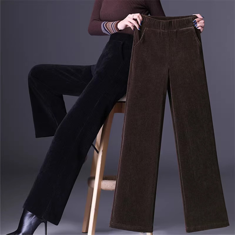 清仓捡漏窄版阔腿裤女灯芯绒加厚休闲大码中老妈妈加绒保暖直筒裤,女装/女士精品,大码裤装,淘宝优惠券,粉丝福利购,淘宝优惠卷