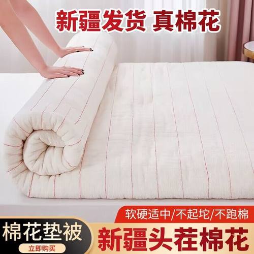 新疆宿舍单人定做手工填充物垫被