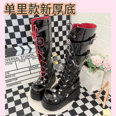 仙女教母原创荆棘骷髅长筒骑士靴
