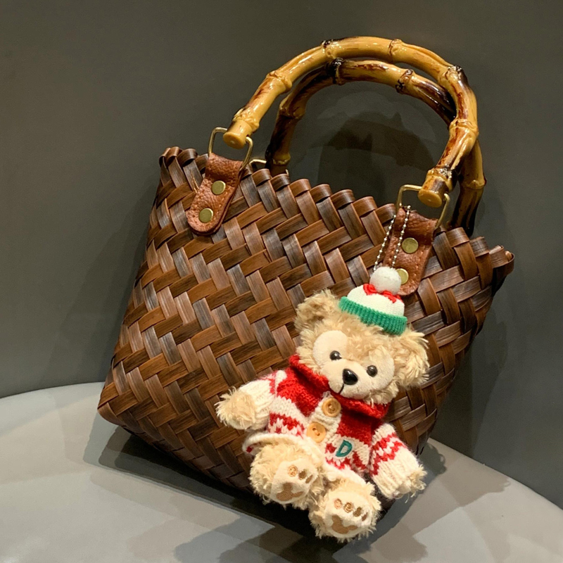 OULAILI新款复古沙滩编织手提包