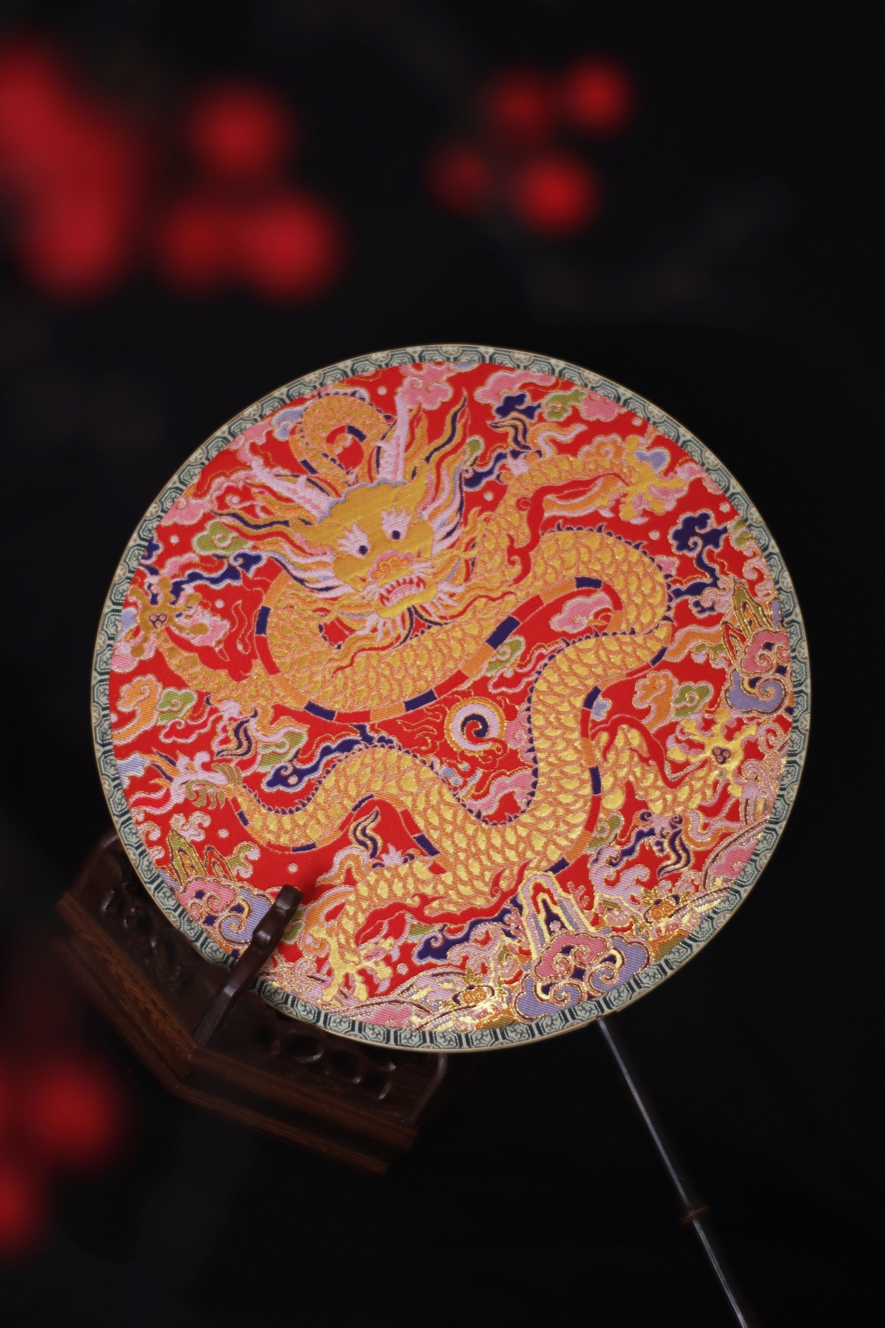 琉鱼汉服扇子汉婚新娘龙纹明制风格团扇喜礼仪执礼仿妆花遮面古风,家居饰品,工艺扇/团扇/喜扇/折扇,淘宝优惠券,粉丝福利购,淘宝优惠卷