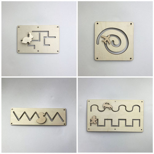 宝宝忙碌板diy配件材料鸭子滑道busyboard儿童早教益智木质玩具