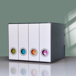 介川家居帕莱德CD盒大容量收纳盒蓝光光盘盒儿童碟片整理盒96片装